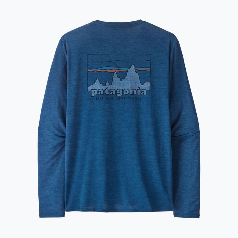 Vyriški marškinėliai ilgomis rankovėmis Patagonia Cap Cool Daily Graphic Shirt '73 skyline / clement blue x-dye