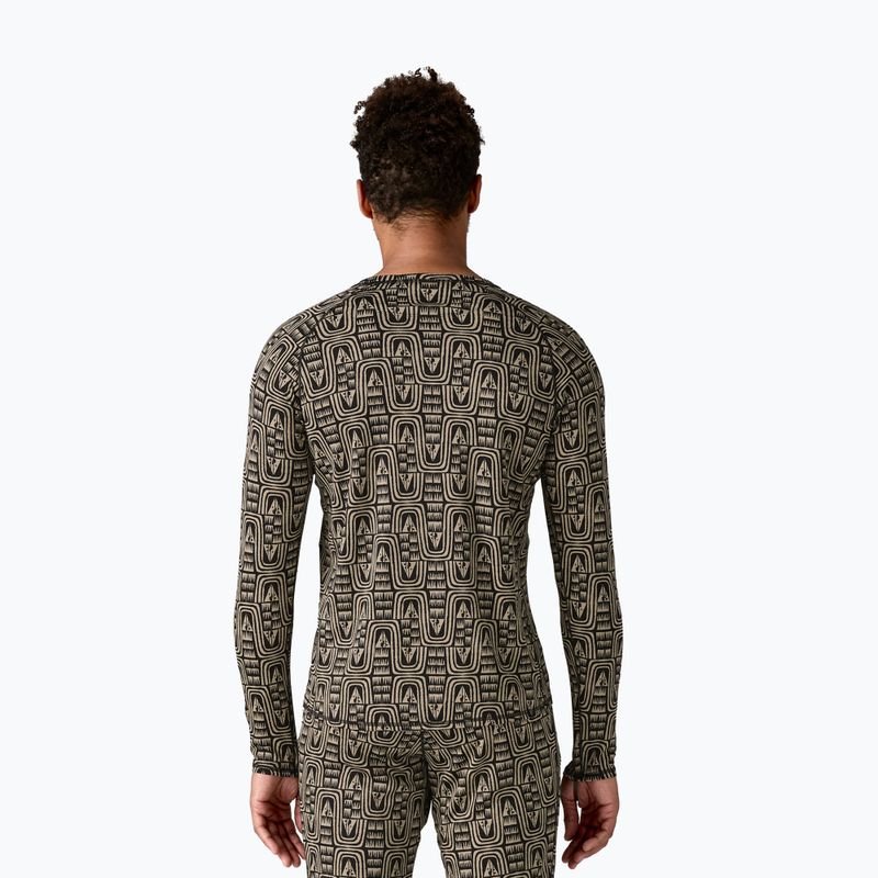 Vyriški termoaktyvūs marškinėliai ilgomis rankovėmis Patagonia Cap Mid Weight Crew flow / sunken blue 2