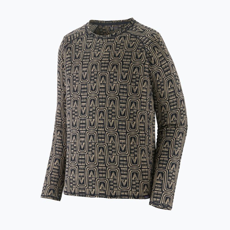 Vyriški termoaktyvūs marškinėliai ilgomis rankovėmis Patagonia Cap Mid Weight Crew flow / sunken blue 3