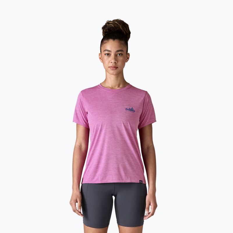 Moteriški marškinėliai Patagonia Cap Cool Daily Graphic Shirt '73 skyline / brisk purple x-dye