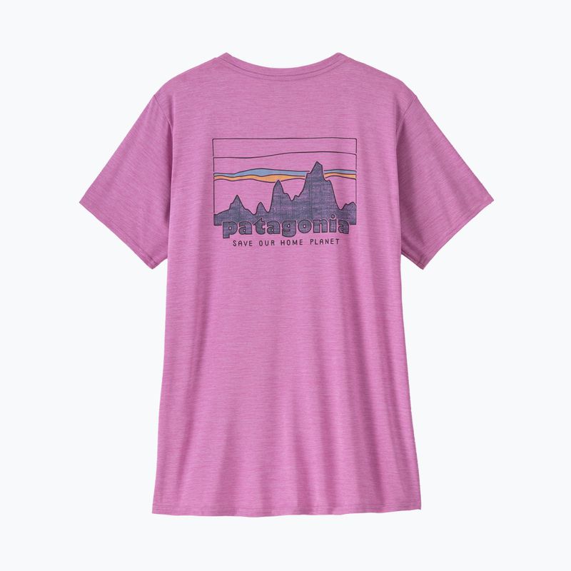 Moteriški marškinėliai Patagonia Cap Cool Daily Graphic Shirt '73 skyline / brisk purple x-dye 5