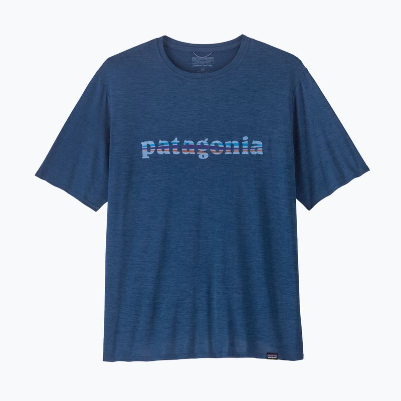 Vyriški marškinėliai Patagonia Cap Cool Daily Graphic Shirt '73 text logo / clement blue x-dye 4