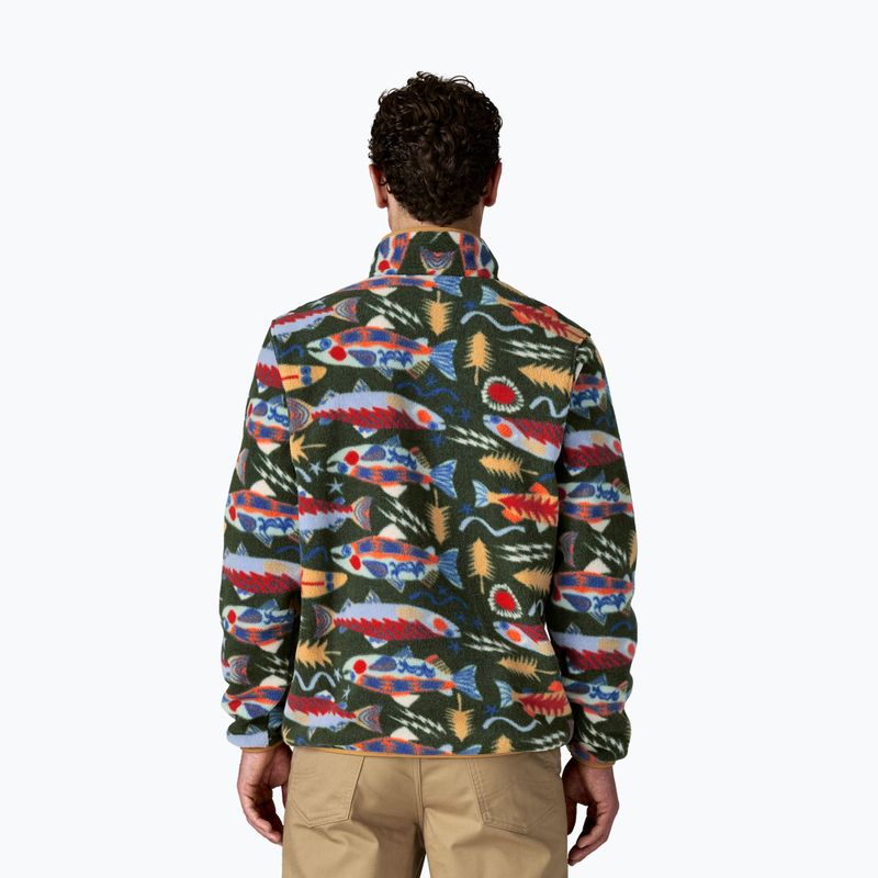 Vyriškas žygio džemperis Patagonia LW Synch Snap-T P / O salmon energy: old growth green 2