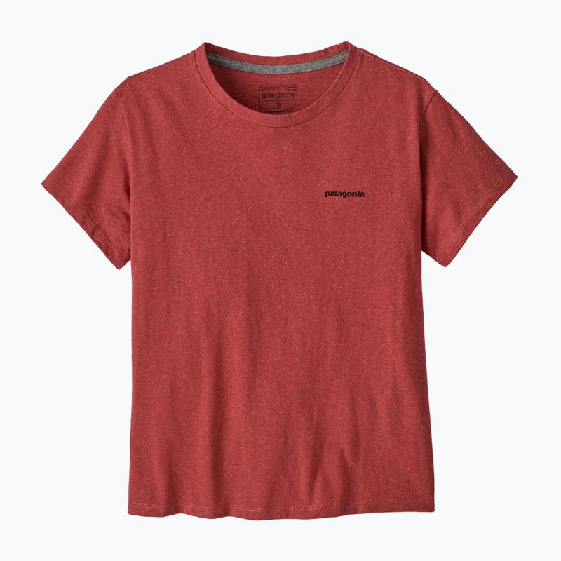 Moteriški marškinėliai Patagonia P-6 Logo Responsibili-Tee potters red 3