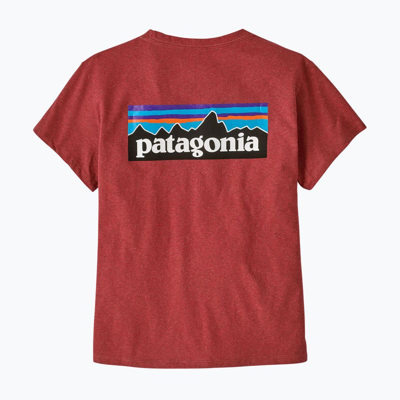 Moteriški marškinėliai Patagonia P-6 Logo Responsibili-Tee potters red 4