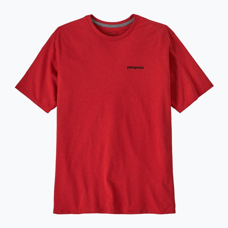 Vyriški marškinėliai Patagonia P-6 Logo Responsibili-Tee amanita red
