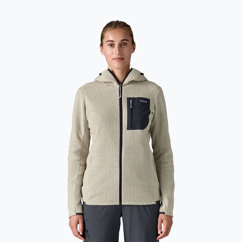 Moteriškas fliso džemperis Patagonia R1 Air Full-Zip Hoody wool white