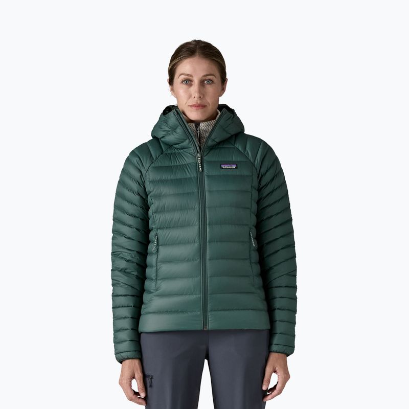 Moteriška pūsta striukė Patagonia Down Sweater Hoody cascade green