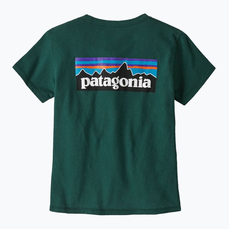 Moteriški marškinėliai Patagonia P-6 Logo Responsibili-Tee cascade green 4