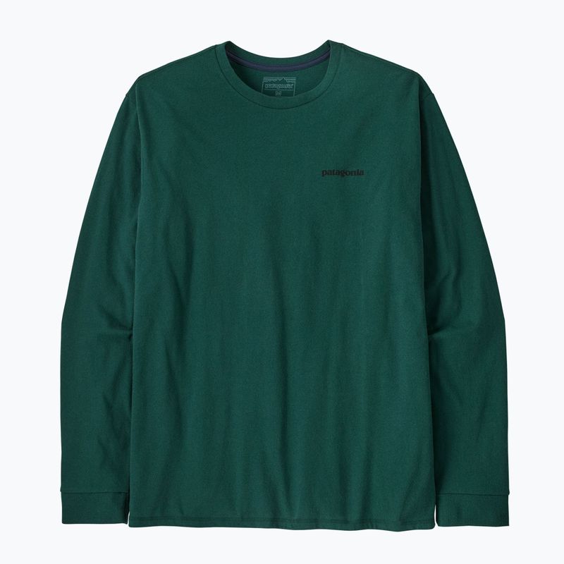 Vyriški marškinėliai ilgomis rankovėmis Patagonia P-6 Logo Responsibili cascade green