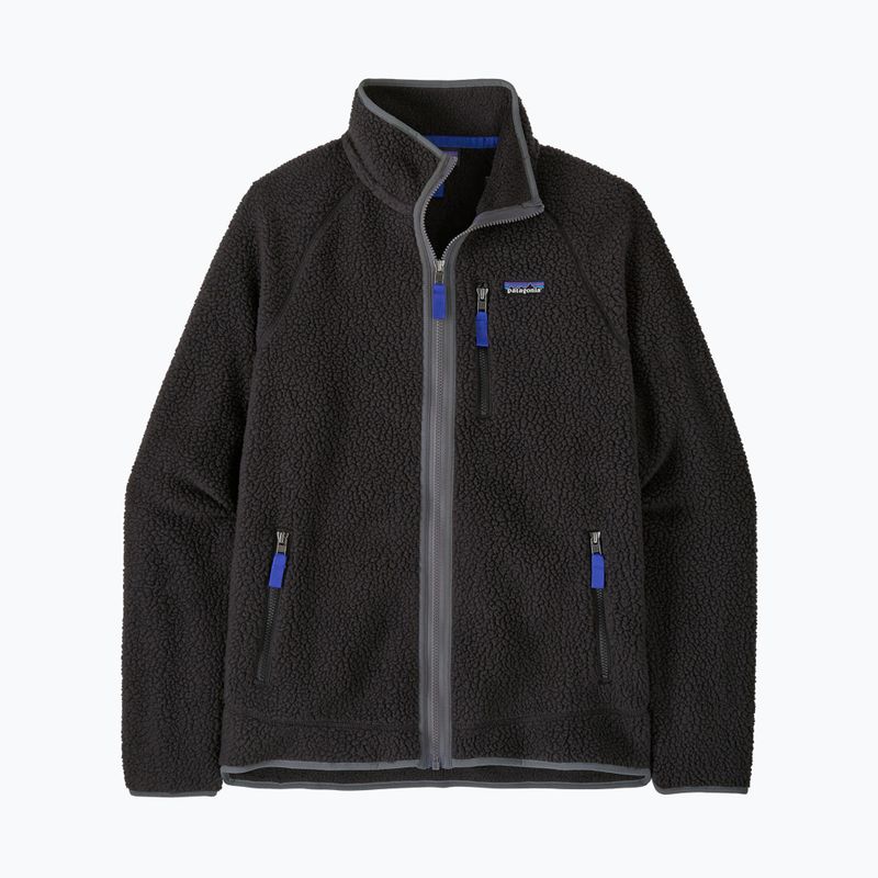 Vyriškas žygio džemperis Patagonia Retro Pile juodas su forge pilka