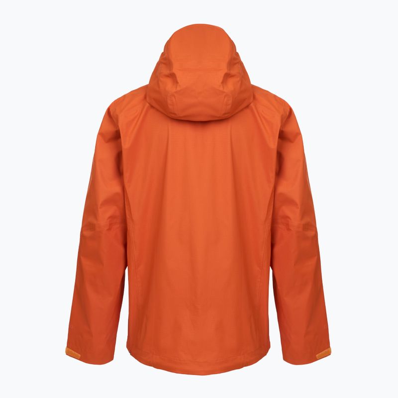 Vyriškas lietpaltis Patagonia Granite Crest Rain coal orange 2