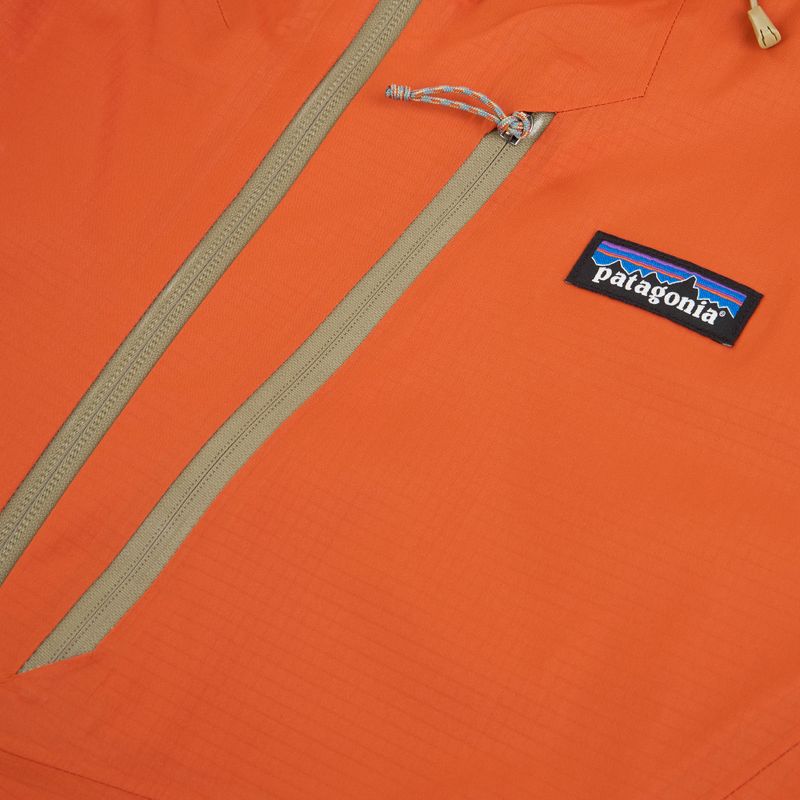 Vyriškas lietpaltis Patagonia Granite Crest Rain coal orange 3
