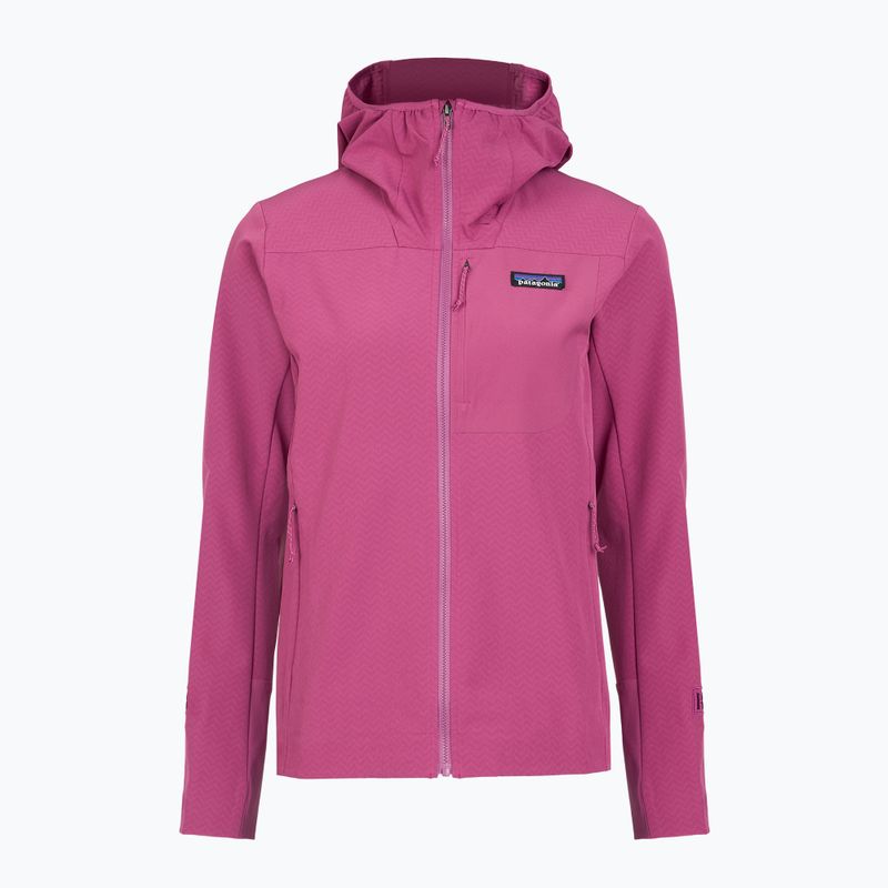 Moteriška softshell striukė Patagonia R1 CrossStrata Hoody faded magenta