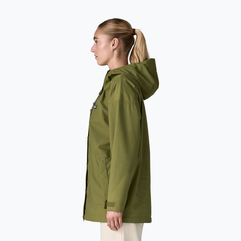 Moteriškas lietpaltis Patagonia Outdoor Everyday Rain caper green 5