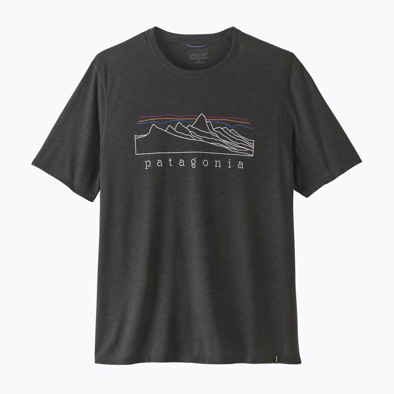 Vyriški marškinėliai Patagonia Cap Cool Trail Stratapeaks ink black