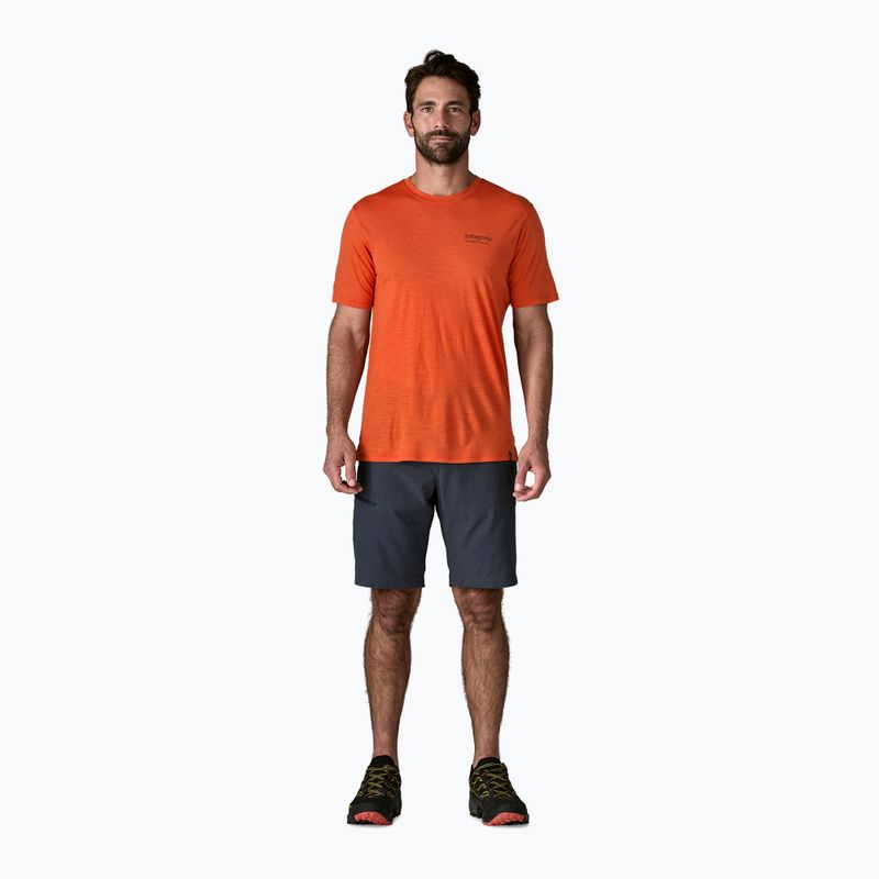 Vyriški marškinėliai Patagonia Cap Cool Merino Blend Graphic Shirt heritage header/coal orange 4