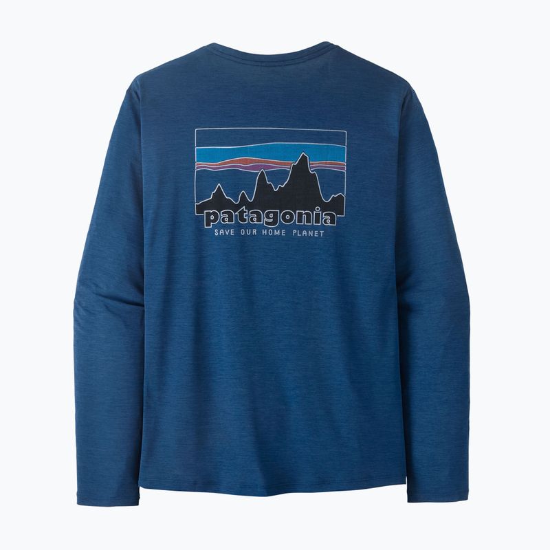 Vyriški marškinėliai ilgomis rankovėmis Patagonia Capilene Cool Daily - '73 Skyline clement blue/light clement blue x-dye 6