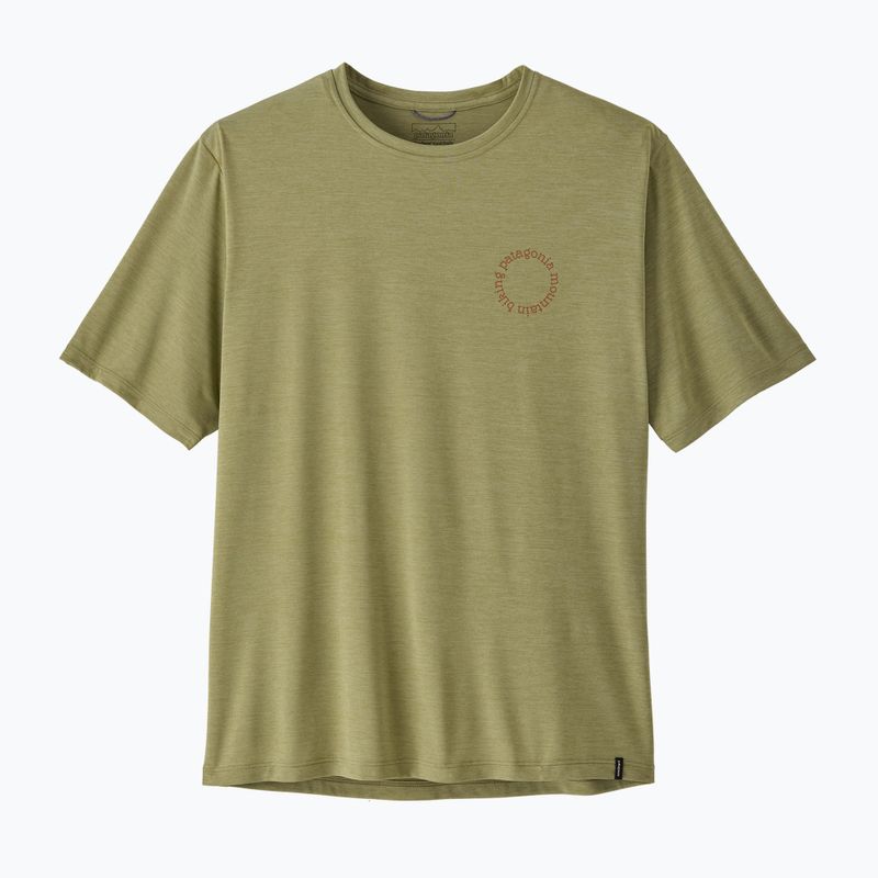 Vyriški žygių marškinėliai Patagonia Cap Cool Daily Shirt - Spoke Stencil gumtree green - light gumtree green x-dye