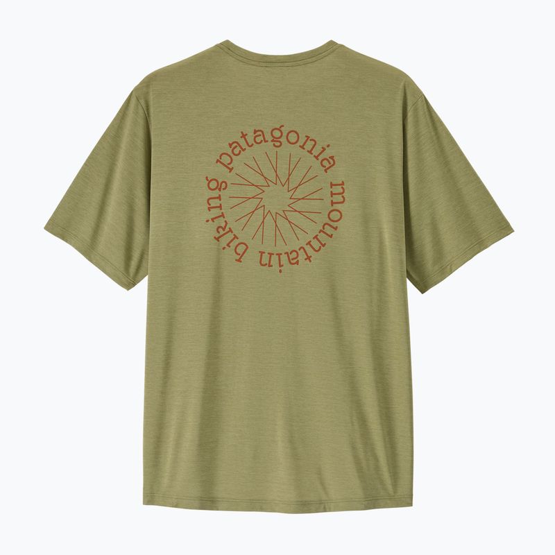Vyriški žygių marškinėliai Patagonia Cap Cool Daily Shirt - Spoke Stencil gumtree green - light gumtree green x-dye 2