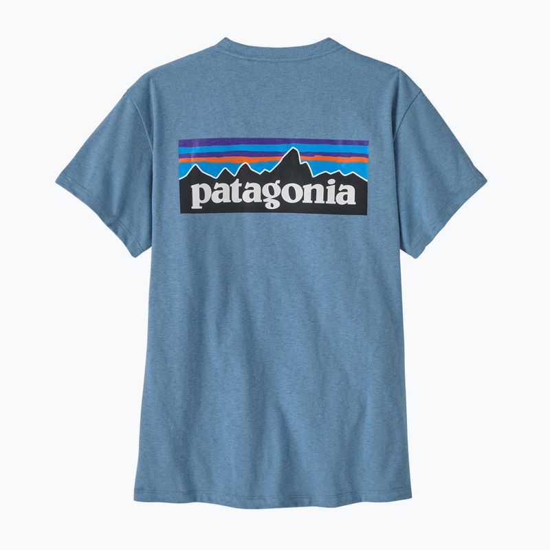 Moteriški marškinėliai Patagonia P-6 Logo Responsibili-Tee shore blue 2
