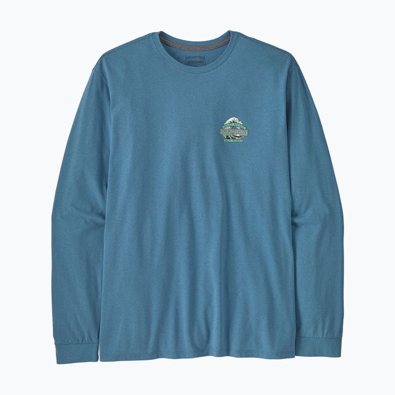 Vyriški žygio marškinėliai ilgomis rankovėmis Patagonia Great Waves Responsibili Tee shore blue 5