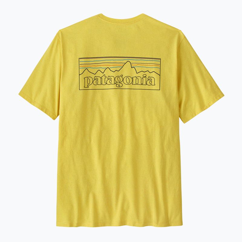 Vyriški marškinėliai Patagonia P-6 Logo Responsibili-Tee p-6 outline/lemon zest 2