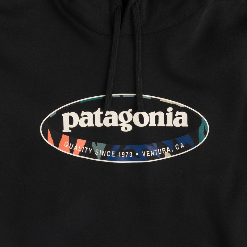 Vyriškas džemperis Patagonia '95 Oval Logo Uprisal Hoody Black: Kaleido 3