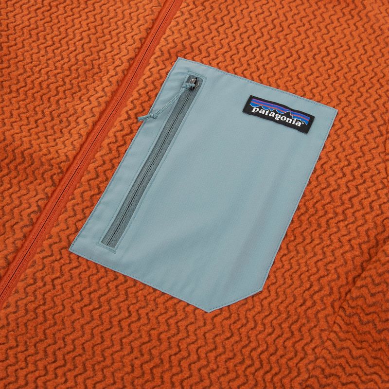Vyriškas žygio džemperis Patagonia R1 Air Full Zip Hoody coal orange 3