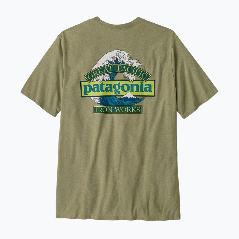 Vyriški žygio marškinėliai Patagonia Great Waves Responsibili Tee gumtree green 2