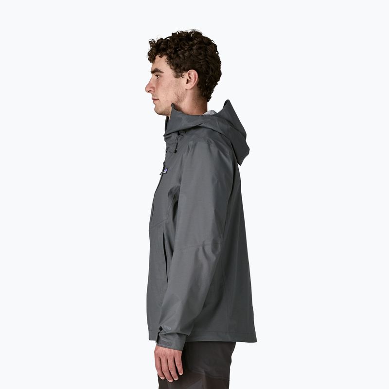 Vyriška lietpaltė Patagonia Granite Crest Rain forge grey w/black 3