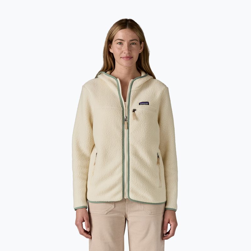 Moteriškas fliso džemperis Patagonia Retro Pile Hoody natural w/ellwood green
