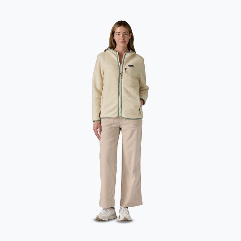 Moteriškas fliso džemperis Patagonia Retro Pile Hoody natural w/ellwood green 2