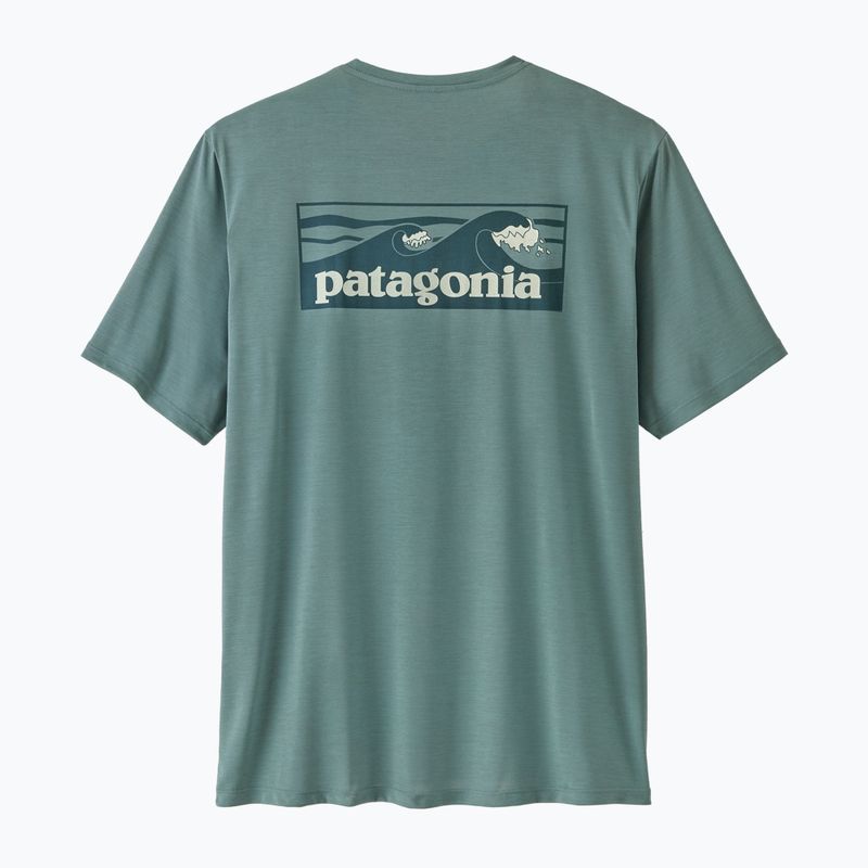 Vyriški marškinėliai Patagonia Capilene Cool Daily - Boardshort Logo blue sage/light blue sage x-dye 6