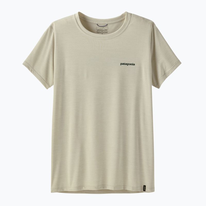 Moteriški marškinėliai Patagonia Capilene Cool Daily Shirt - Boardshort Logo dyno white 5