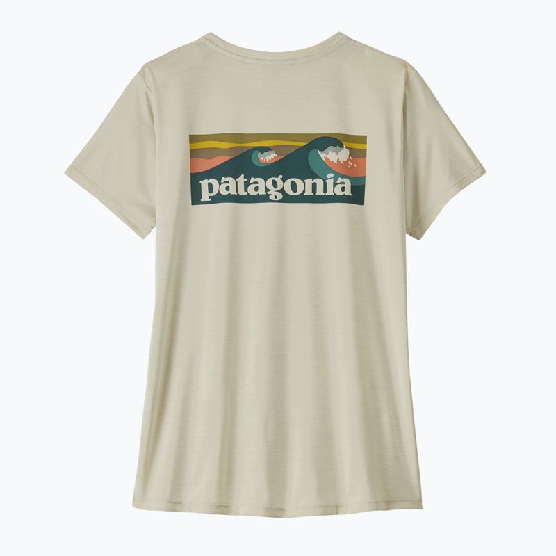Moteriški marškinėliai Patagonia Capilene Cool Daily Shirt - Boardshort Logo dyno white 6