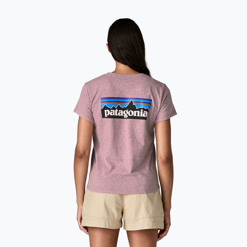 Moteriški marškinėliai Patagonia P-6 Logo Responsibili-Tee qulet violet 3