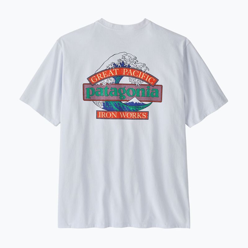 Vyriški žygio marškinėliai Patagonia Great Waves Responsibili Tee white 2