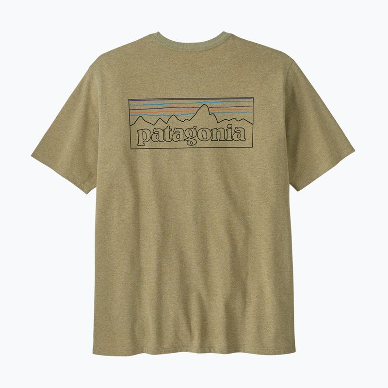 Vyriški marškinėliai Patagonia P-6 Logo Responsibili-Tee p-6 outline/gumtree green 6
