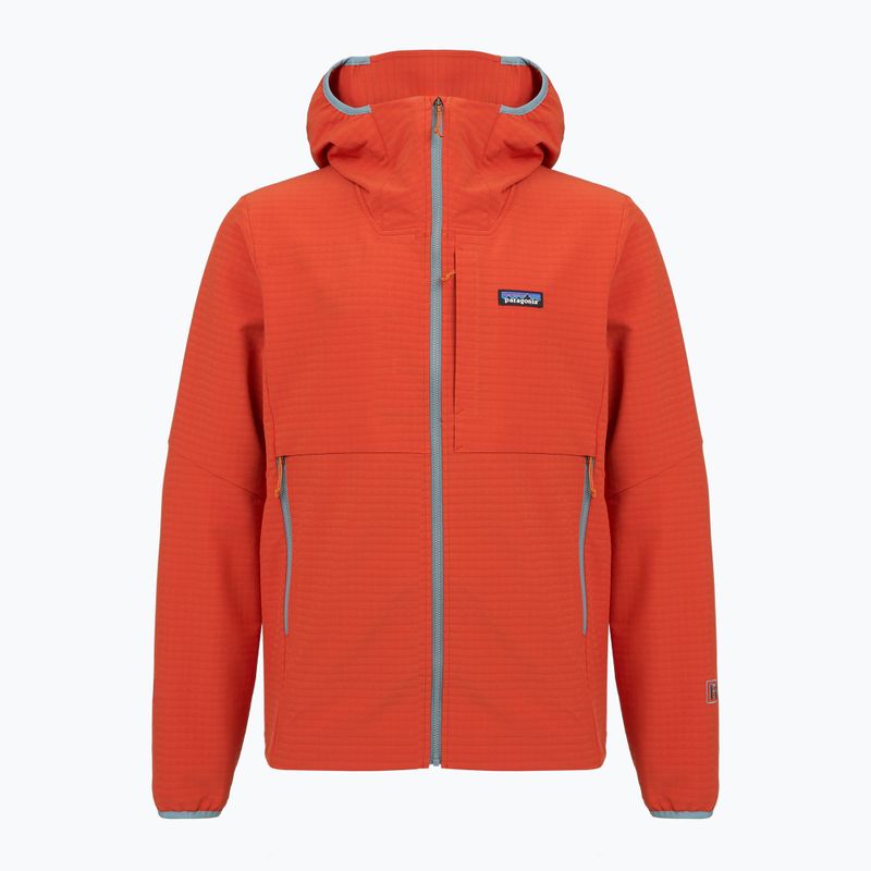 Vyriška softshell striukė Patagonia R1 TechFace Hoody hot ember