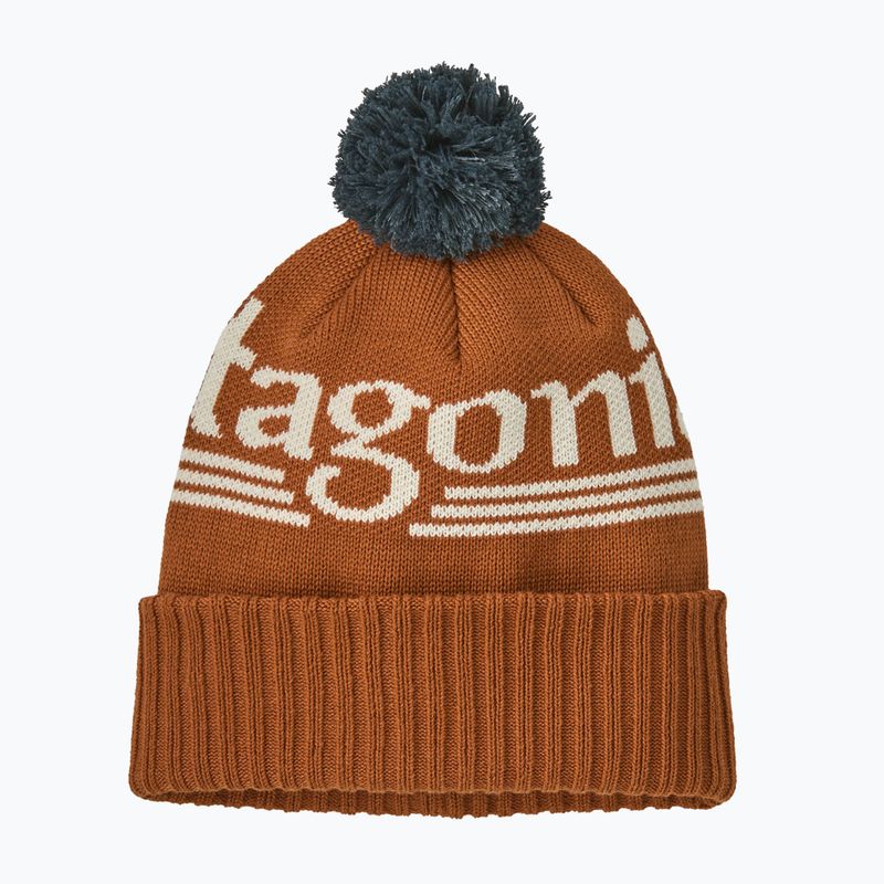 Žieminė kepurė Patagonia Powder Town hut tripper logo: cinnamon brown 2