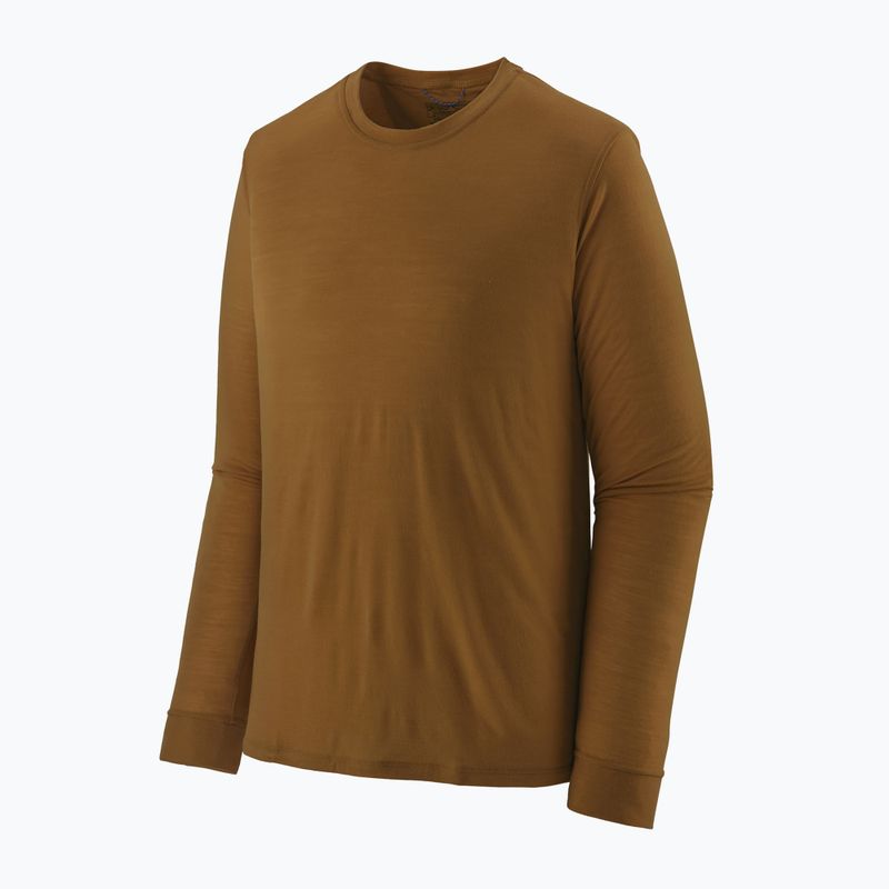 Vyriški žygio marškinėliai ilgomis rankovėmis Patagonia Cap Cool Merino Blend LS wolf brown