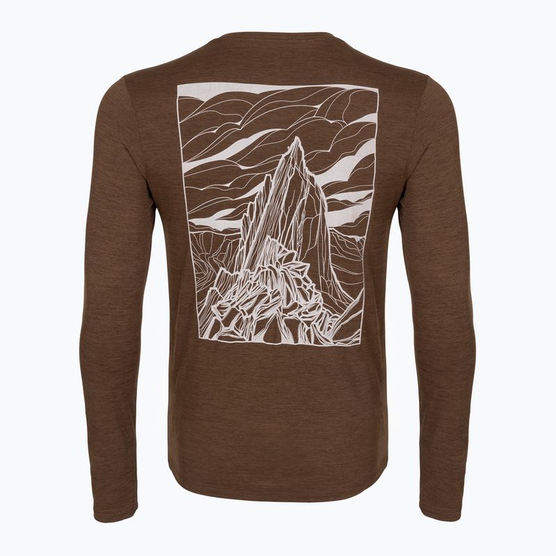 Vyriški žygio marškinėliai ilgomis rankovėmis Patagonia Cap Cool Daily Hut Tripper LS berm brown - light berm brown x-dye 2
