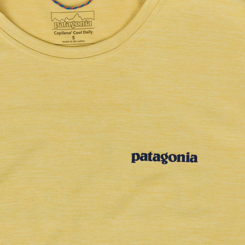 Vyriški ilgomis rankovėmis marškinėliai Patagonia Cap Cool Daily Boardshort Logo LS limestone yellow - Light Limestone yellow x-dye 3