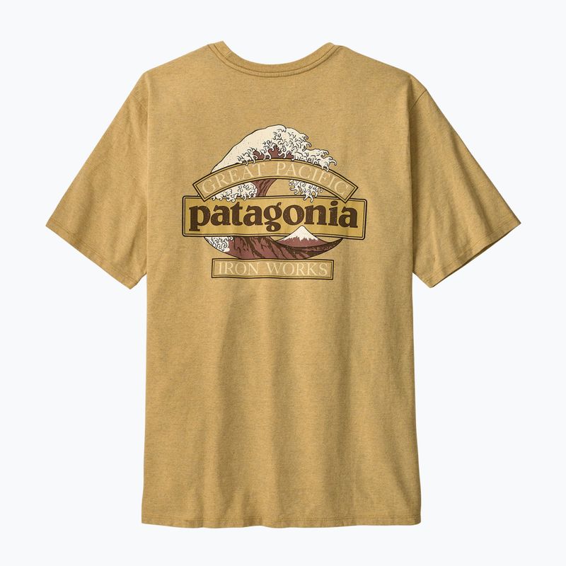 Vyriški marškinėliai Patagonia Great Waves Responsibili-Tee lynx tan 2
