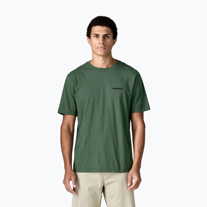 Vyriški marškinėliai Patagonia P-6 Logo canopy green