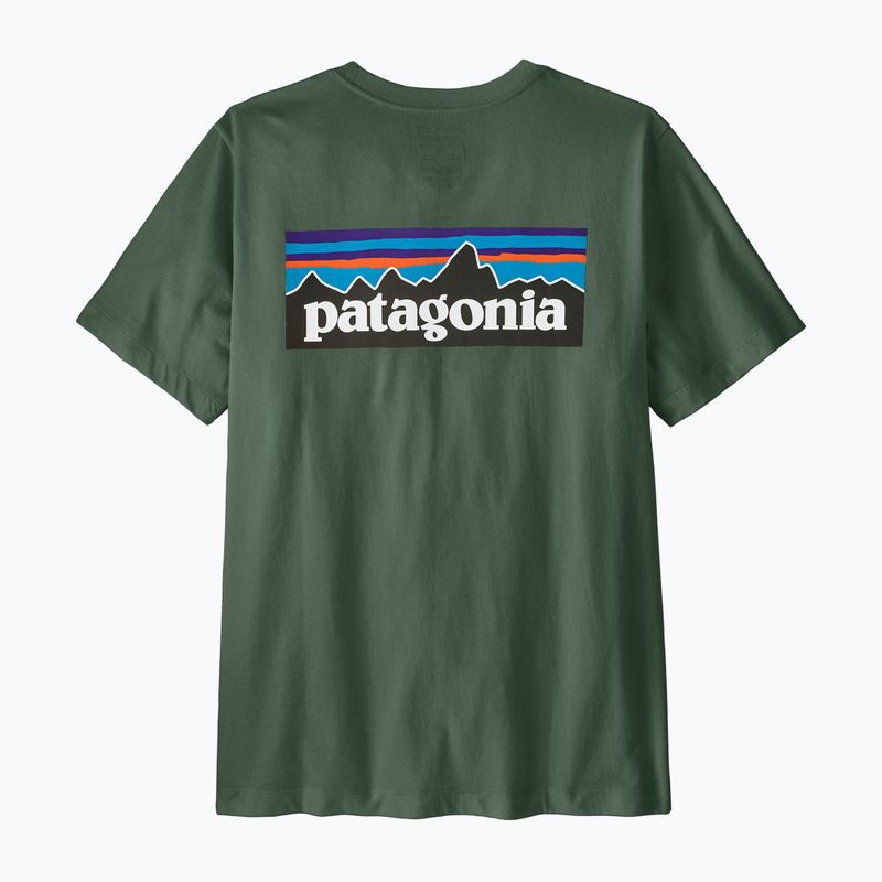 Vyriški marškinėliai Patagonia P-6 Logo canopy green 2