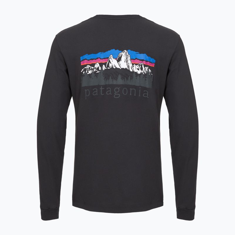 Vyriški ilgomis rankovėmis marškinėliai Patagonia Fitz Roy Foothills LS ink black 2
