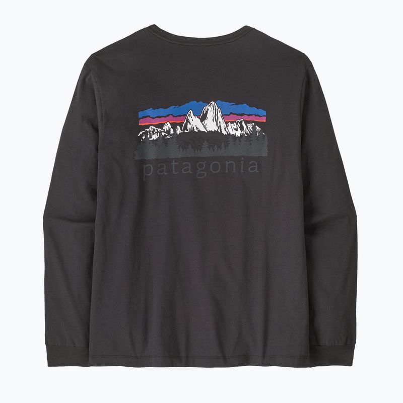 Vyriški ilgomis rankovėmis marškinėliai Patagonia Fitz Roy Foothills LS ink black 2