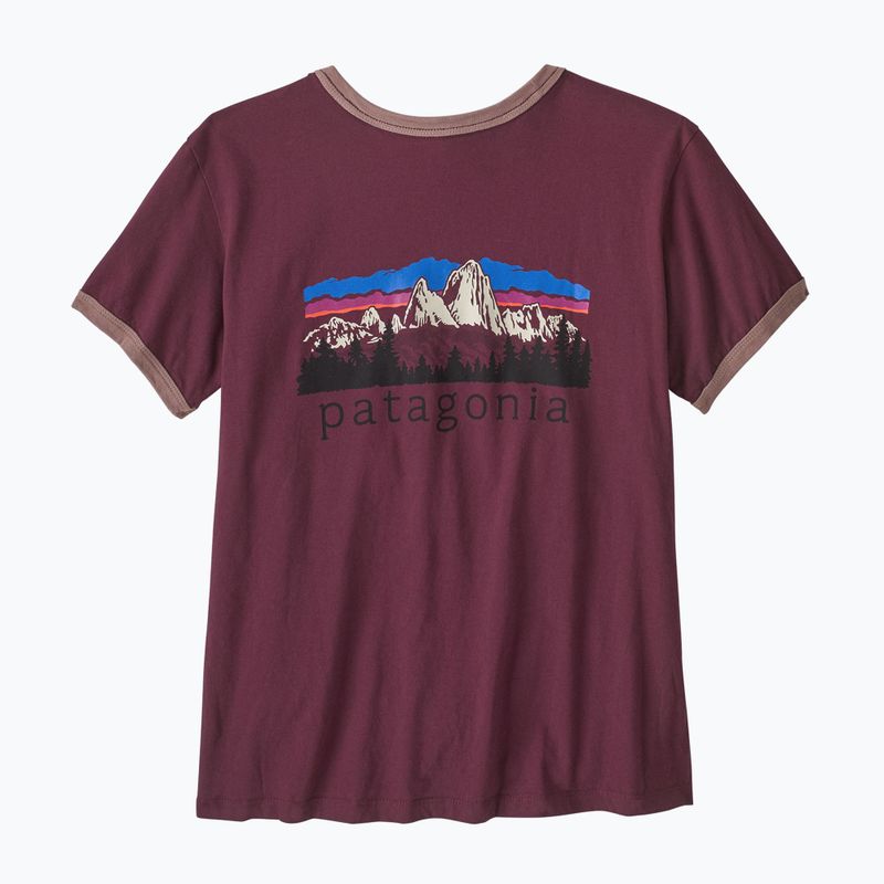 Moteriški marškinėliai Patagonia Fitz Roy Foothills Ringer Tee berry fig 2